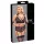 Cottelli Bondage Plus Size - pitsist rinnahoidja komplekt (must) - 3XL