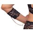 Cottelli Bondage pluss-suurus pitsist rinnahoidjakomplekt (must) - 4XL