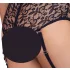 Cottelli Bondage Plus Size - pitsist rinnahoidja komplekt (must) - 4XL