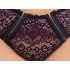 Cottelli Plus Size - läbipaistev mustriline rinnahoidja komplekt (lilla) - 2XL