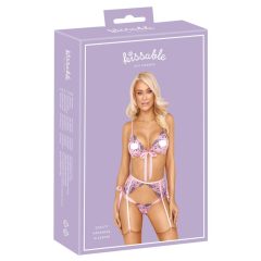 Kissable - rose embroidery lingerie set (pink)