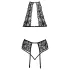 Suudeldav - kaelarihmadega pitsiline rinnahoidja komplekt (must)