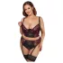 Cottelli Plus Size - pesukomplekt suur suurus - punane - 90C/XL