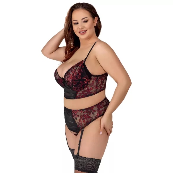 Cottelli Plus Size - pesukomplekt suur suurus - punane - 90C/XL