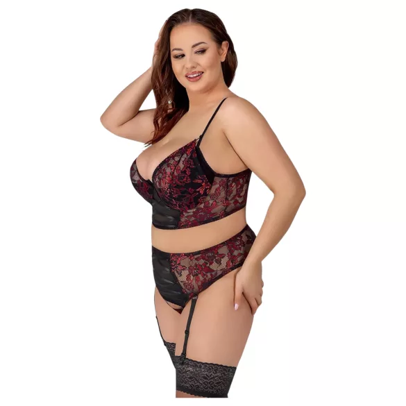 Cottelli Plus Size - pesukomplekt suur suurus - punane - 90C/XL