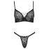 Cottelli Party - pitsiline rinnahoidja komplekt paeltega - must - 85C/L