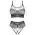 Obsessive K103 - elastne avatud võrksärk (must) - S-L