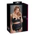Cottelli Plus Size - rihmade ja rõngastega rinnahoidja (must) - 90D