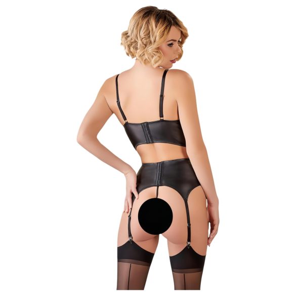 Abierta Fina - rihmaga pitsist pesukomplekt - must - 85B/L