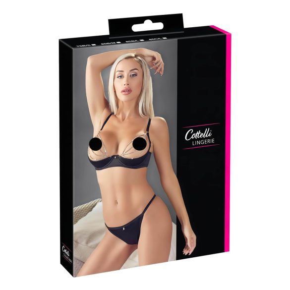Cottelli - kivis ketteine, satäänist tõstearmide komplekt (must) - 85B/L