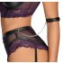 Cottelli Bondage - rinnahoidja komplekt ja käeraud (must-lilla) - XL