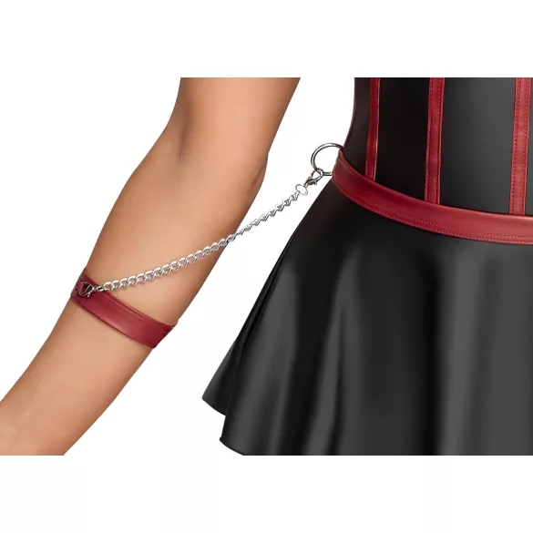 Cottelli Bondage - läikiv komplekt ja käerauad - must