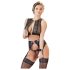 Cottelli Bondage - Pitsilise pesu komplekt (4 osa) - L