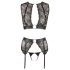 Cottelli Bondage - Pitsilise pesu komplekt (4 osa) - L