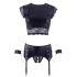 Cottelli Bondage - ketiga pesu komplekt (must) - XL
