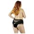 Cottelli Plus Size - pitsiline avatud aluspüksid pärlitega (must) - XL