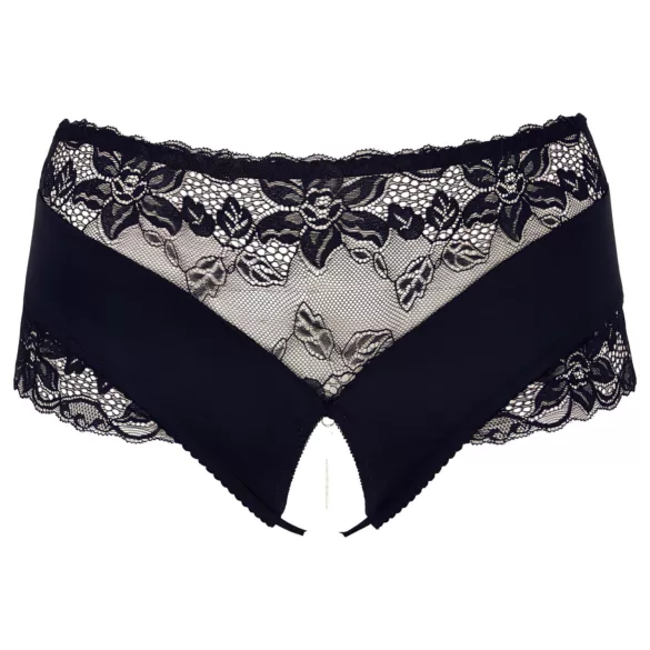 Cottelli Plus Size - avatud pitsist pärlitega stringid - must - XL