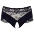 Cottelli Plus Size - avatud pitsist pärlitega stringid - must - XL