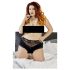 Cottelli Plus Size - pitsiline avatud aluspüksid pärlitega (must) - 3XL