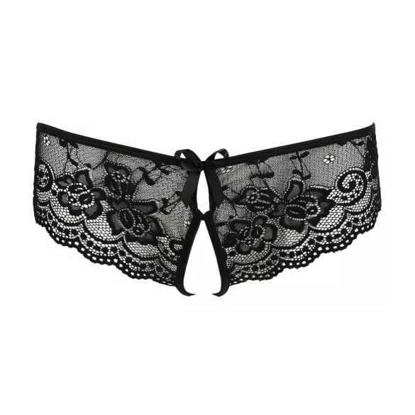 Cottelli - naiste avatud pitsist aluspüksid lipsuga - must - XL