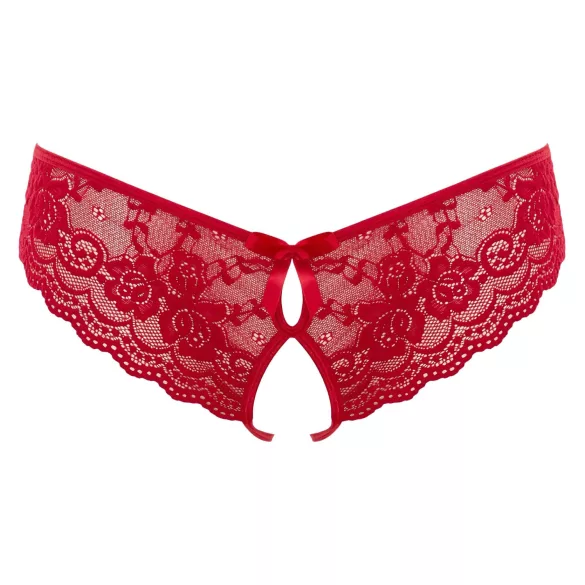 Cottelli - avatud naiste stringid lipsuga - punane - M
