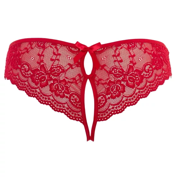 Cottelli - avatud naiste stringid lipsuga - punane - M