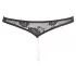 Cottelli - avatud pitsist stringid pärlitega - must - XL