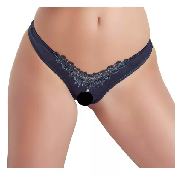 Cottelli - avatud pärlitega pitsist stringid - must