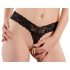 Cottelli - topeltpärlitega pitsiline string (must) - XL