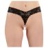 Cottelli - topeltpärlitega pitsiline string (must) - XL