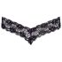 Cottelli - topeltpärlitega pitsiline string (must) - XL