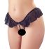 Cottelli - avatud pärlitega pitsiline string (must) - M
