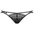 Obsessive Intensa - topelt rihmaga pitsist stringid (must)