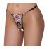 Cottelli - luksuslik tikitud liilia stringid (must-valge) - M/L