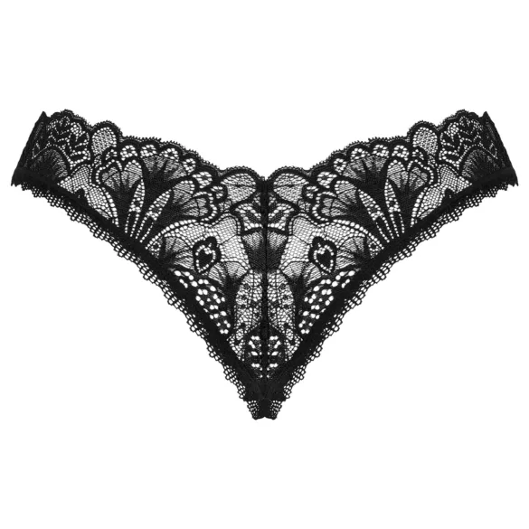 Obsessive Donna Dream - naiste avatud pitsist stringid - must - XL/XXL