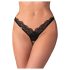 Obsessive - läbipaistev pitsiline stringid (must)