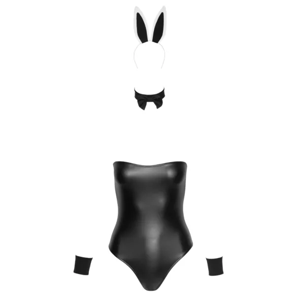 Cottelli Bunny - seksikas läikiv jänkutüdruku kostüüm 5-osaline - XL