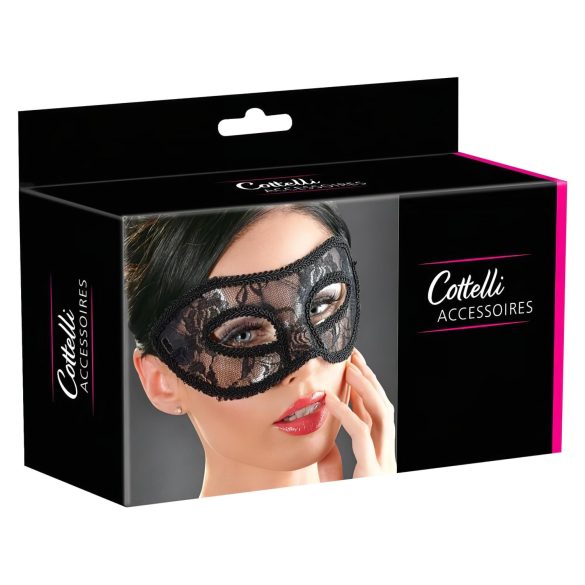 Cottelli - vormitud pitsist silmamask (must)