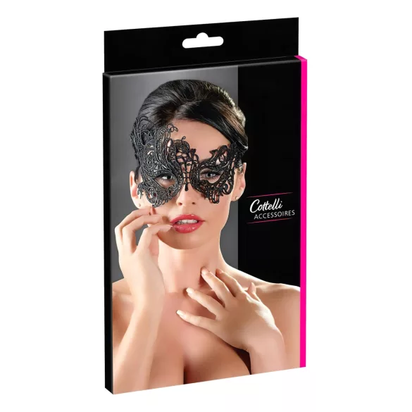 Cottelli - tikandiga asümmeetriline mask - must