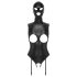 Bad Kitty - avatud body ja mask (must) - M