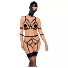 Bad Kitty - kehastrapide komplekt ja mask - must