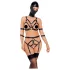 Bad Kitty - kehastrapide komplekt ja mask - must