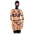Bad Kitty - kehastrapide komplekt ja mask - must - S