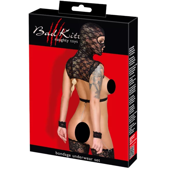 Bad Kitty - pitsiline BDSM-komplekt (must)