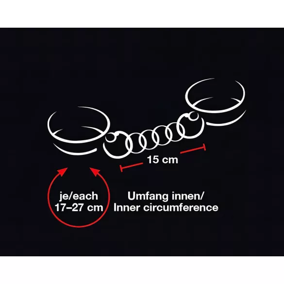 Bad Kitty - käerauad südamekujuga - must