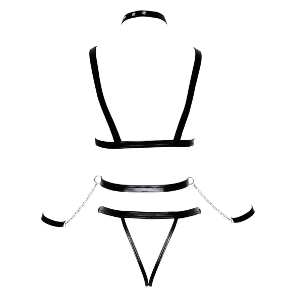 Bad Kitty - needitud kehavöö ja käekammits (must)