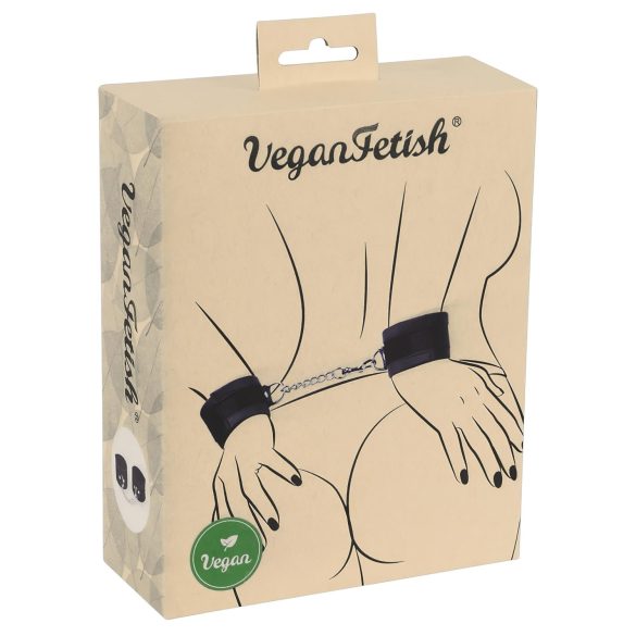 Vegan Fetish - must rannekäerauad lühikese ahelaga