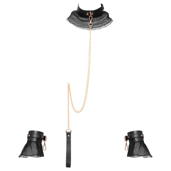 Bad Kitty - pitsiline sidumiskomplekt (4 osa) - must