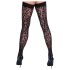 Cottelli Legwear - leopardimustriga sukk - must - 3