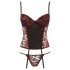Cottelli - Roosiline korsett ja stringid (punane) - 80C/L